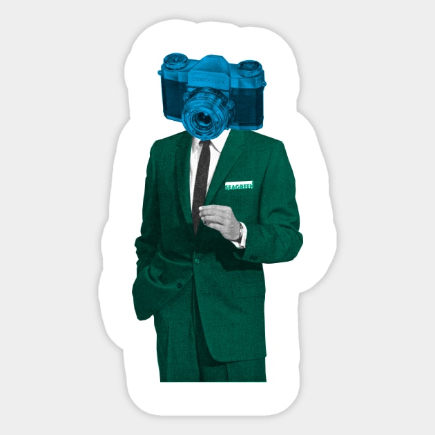 Surreal Camera Shy Sticker by SeaGreen